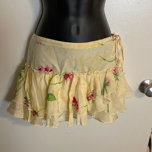 NWT Rare Vintage Abercrombie & Fitch silk miniskirt. Sz L.
